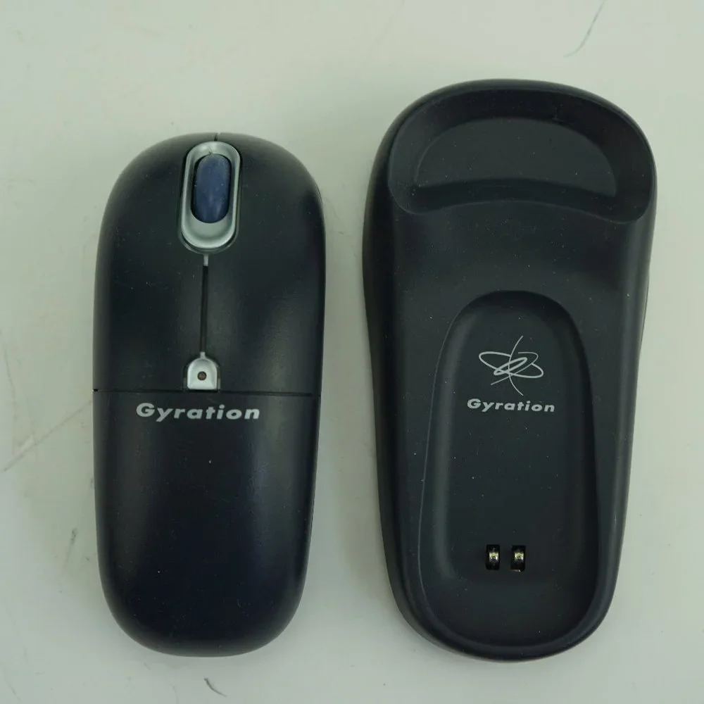 Gyration Black/Blue Wireless Keyboard GP120 Mouse & RF Receiver Plus Adaptor